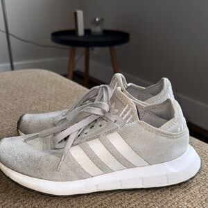 Adidas Gray and White Sneakers